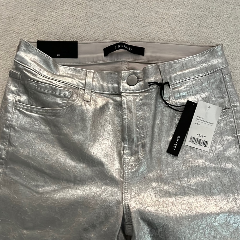 J Brand Metallic Skinny Jeans